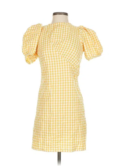 Pre-owned Mng Casual Dress In Yellow