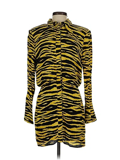 Pre-owned Mng Casual Dress In Yellow