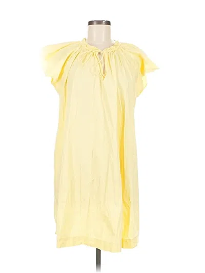 Pre-owned Mng Casual Dress In Yellow