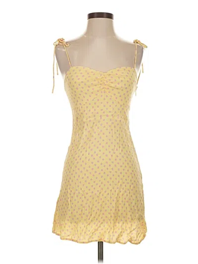 Pre-owned Mng Casual Dress In Yellow