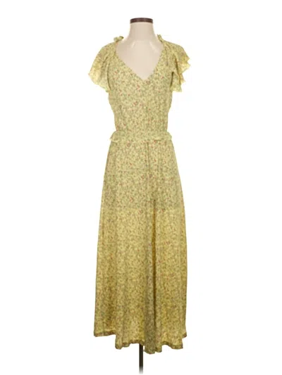 Pre-owned Mng Casual Dress In Yellow