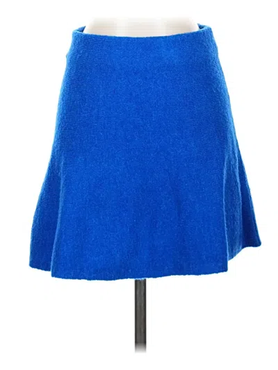 Pre-owned Mng Casual Skirt In Blue