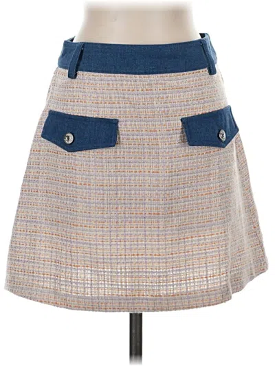 Pre-owned Mng Casual Skirt In Blue