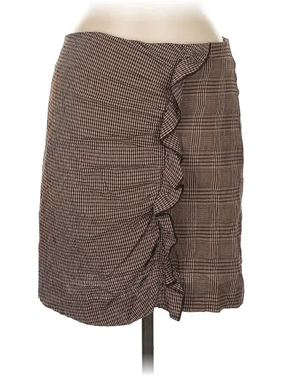 Pre-owned Mng Casual Skirt In Brown