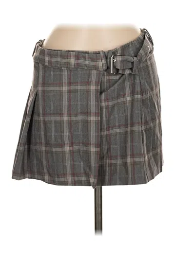 Pre-owned Mng Casual Skirt In Gray