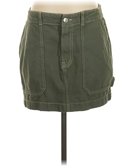 Pre-owned Mng Casual Skirt In Green