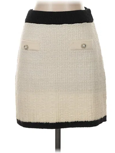Pre-owned Mng Casual Skirt In Ivory