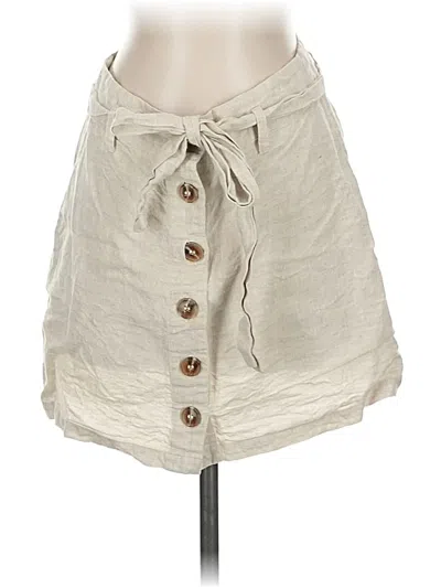 Pre-owned Mng Casual Skirt In Ivory
