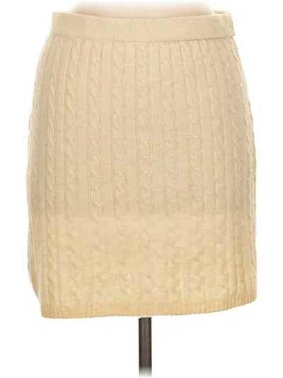 Pre-owned Mng Casual Skirt In Ivory