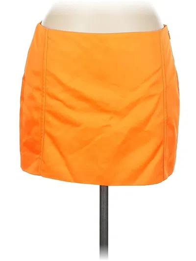 Pre-owned Mng Casual Skirt In Orange