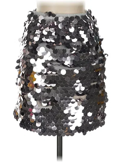 Pre-owned Mng Casual Skirt In Silver
