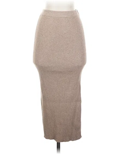 Pre-owned Mng Casual Skirt In Tan