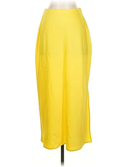 Pre-owned Mng Casual Skirt In Yellow