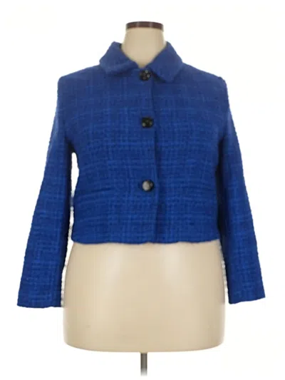Pre-owned Mng Coat In Blue