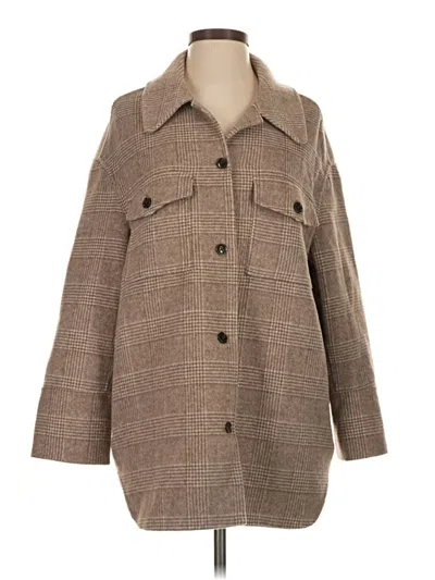Pre-owned Mng Coat In Brown