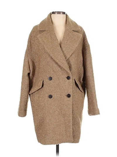 Pre-owned Mng Coat In Brown