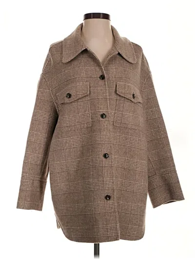 Pre-owned Mng Coat In Brown