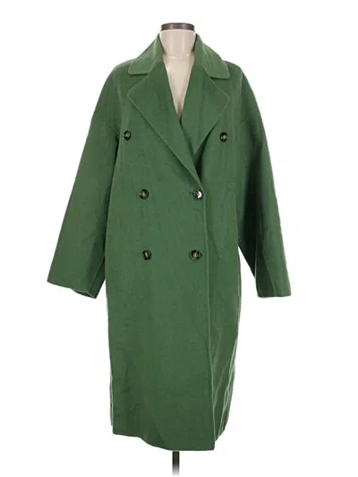 Pre-owned Mng Coat In Green