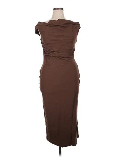 Pre-owned Mng Cocktail Dress In Brown