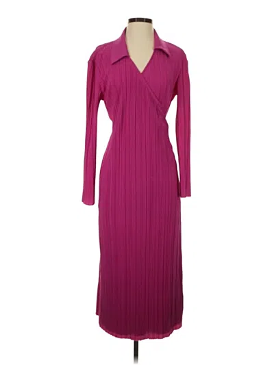 Pre-owned Mng Cocktail Dress In Burgundy
