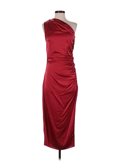 Pre-owned Mng Cocktail Dress In Burgundy