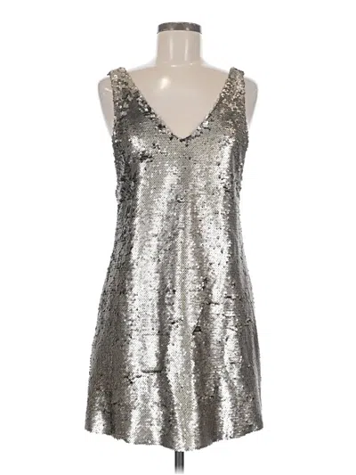 Pre-owned Mng Cocktail Dress In Silver