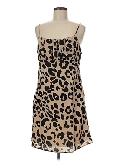 Pre-owned Mng Cocktail Dress In Tan