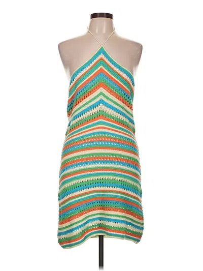 Pre-owned Mng Cocktail Dress In Teal