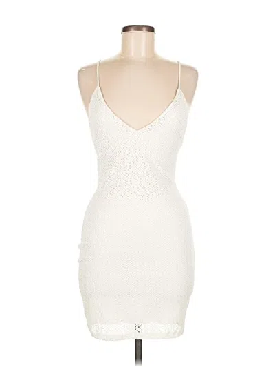 Pre-owned Mng Cocktail Dress In White