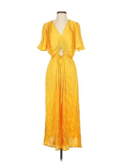 Pre-owned Mng Cocktail Dress In Yellow