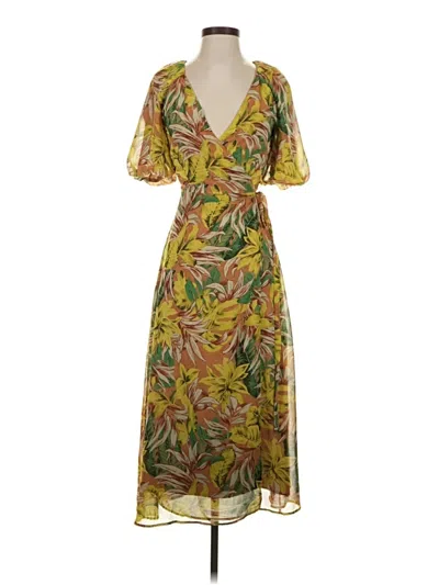 Pre-owned Mng Cocktail Dress In Yellow