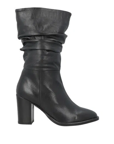 Mng Collection Woman Ankle Boots Black Size 8 Leather