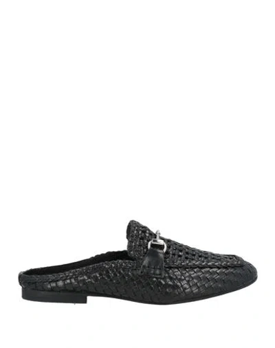 Mng Collection Woman Mules & Clogs Black Size 8 Leather