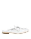 Mng Collection Woman Mules & Clogs White Size 6 Leather