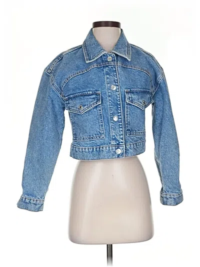 Pre-owned Mng Denim Jacket In Blue