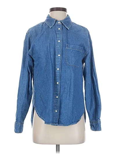 Pre-owned Mng Denim Jacket In Blue