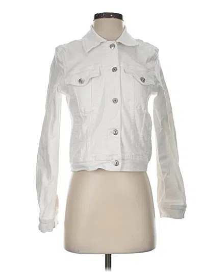 Pre-owned Mng Denim Jacket In White
