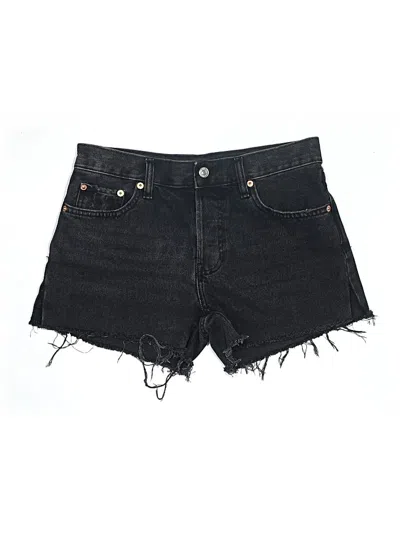 Pre-owned Mng Denim Shorts In Black