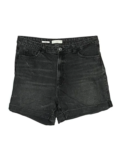 Pre-owned Mng Denim Shorts In Black