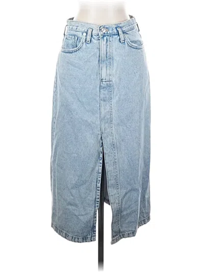 Pre-owned Mng Denim Skirt In Blue