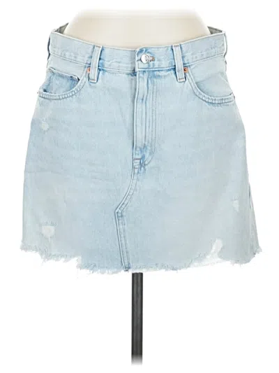 Pre-owned Mng Denim Skirt In Blue