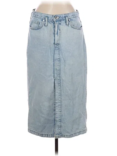 Pre-owned Mng Denim Skirt In Blue