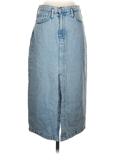 Pre-owned Mng Denim Skirt In Blue