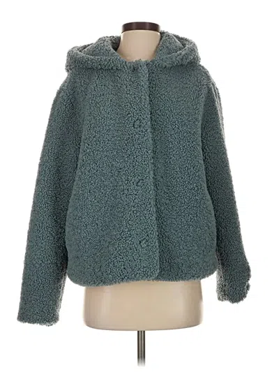 Pre-owned Mng Faux Fur Jacket In Blue