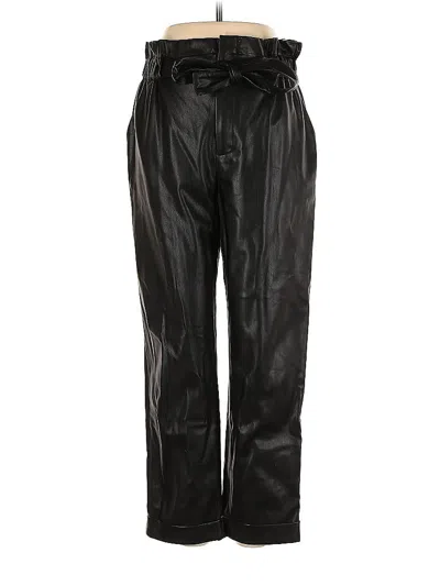 Pre-owned Mng Faux Leather Pants In Black