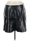 Mng Faux Leather Skirt In Black