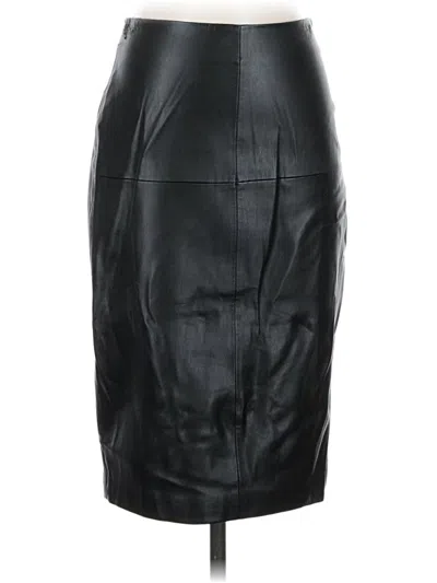 Pre-owned Mng Faux Leather Skirt In Black