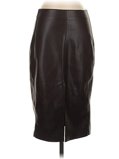Pre-owned Mng Faux Leather Skirt In Brown
