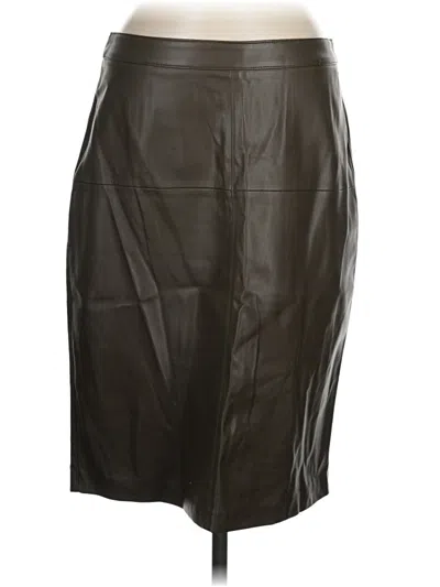 Pre-owned Mng Faux Leather Skirt In Brown