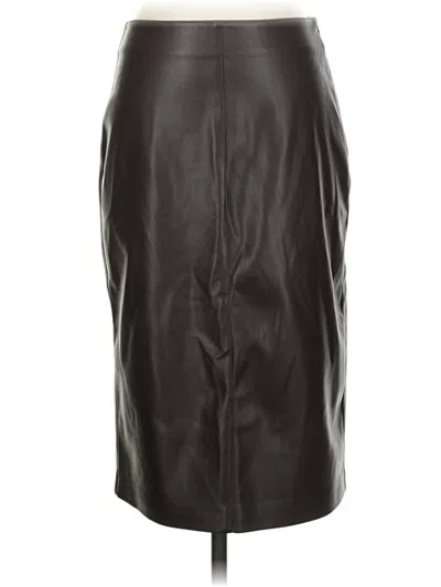 Pre-owned Mng Faux Leather Skirt In Brown
